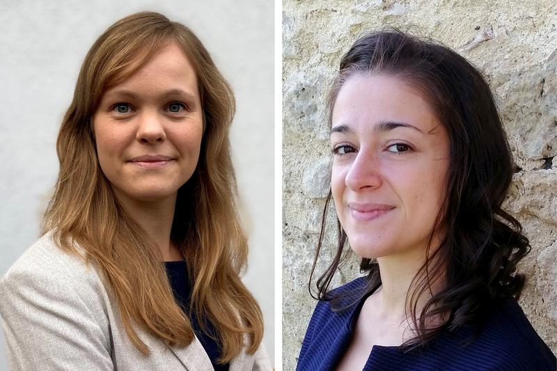 Die Preisträgerinnen des Christoph-Schmelzer-Preises 2020 Dr. Alina Bendinger (links) und Dr. Giorgia Meschini (rechts).