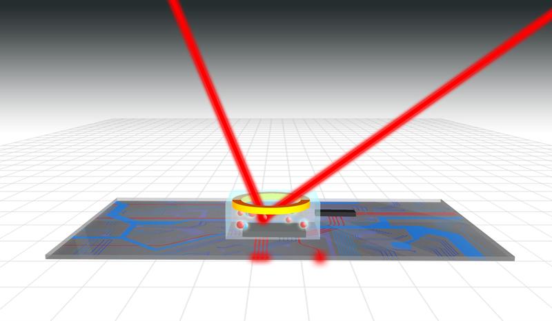 Uses optical technologies in printed circuit boards to calculate with quanta: the quantum photonic platform of Fraunhofer IZM.