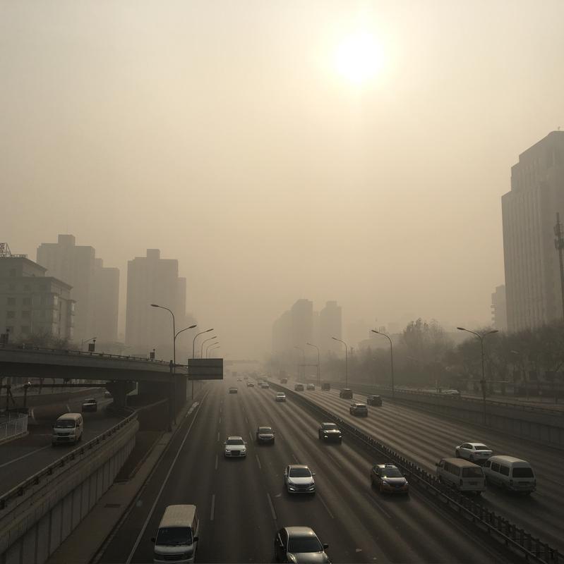 Smog über Peking.
