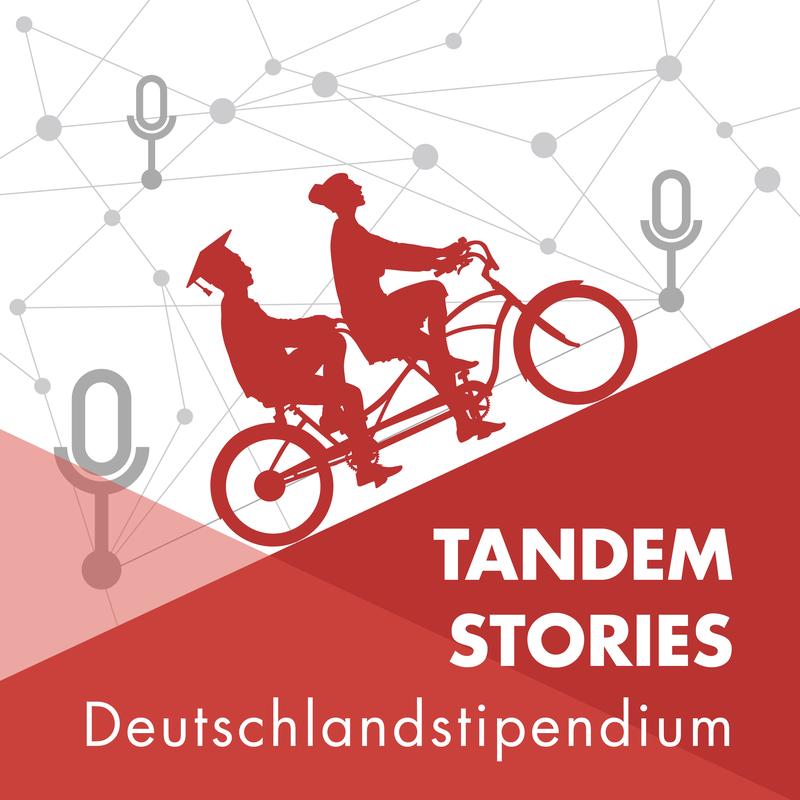 Titelgrafik des neuen Podcasts "Tandem Stories". 