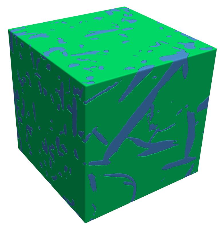 Rekonstruiertes 3D-Modell einer Faser-Hohlraumstruktur