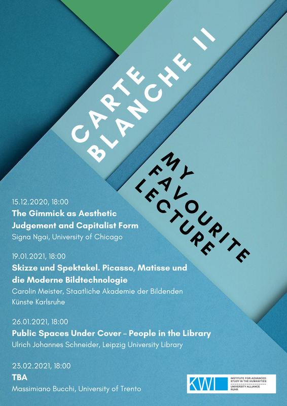 Carte Blanche / Upcoming Lectures