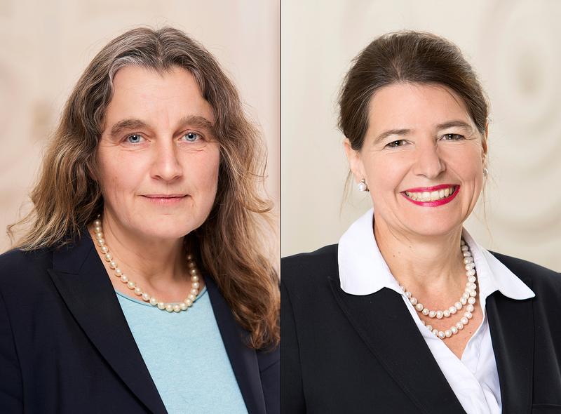 Bundesregierung beruft zwei Expertinnen der Universität Hohenheim in den Bioökonomierat: Prof. Dr. Iris Lewandowski (l.) und Prof. Dr. Regina Birner. | Bildquelle: Universität Hohenheim / Jan Winkler