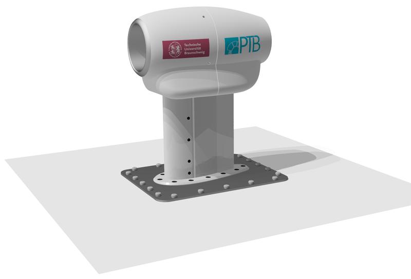 Prototyp des neuen Laserhygrometers, das außen am Rumpf des Forschungsflugzeugs befestigt werden soll. 