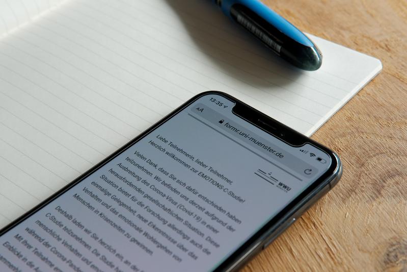Die Studienteilnehmer konnten die Fragen mit ihrem Smartphone beantworten.