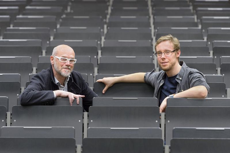 Informatik-Professor Holger Hermanns und Kevin Baum, Informatiker und Philosoph
