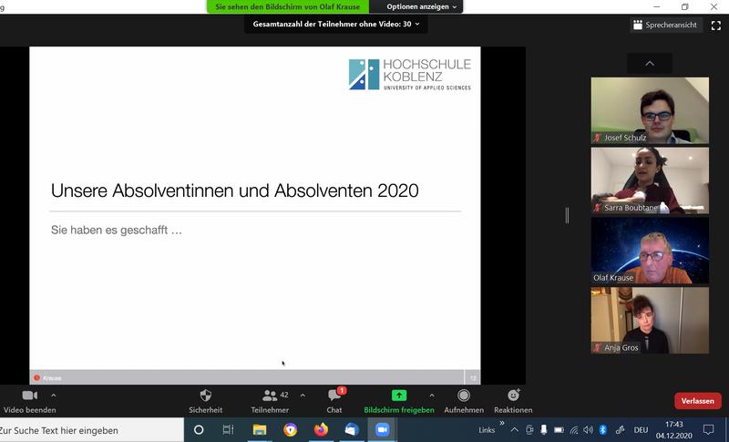 Screenshot der virtuellen Veranstaltung