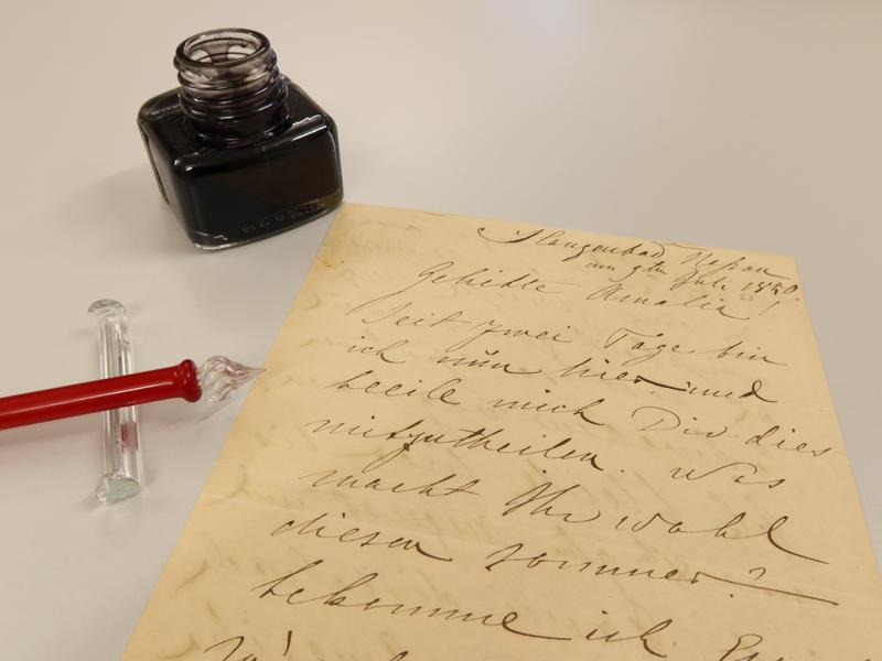 Brief der Sängerin Jenny Lind an ihre Freundin Amalie Wichmann, Schlangenbad, 9.7.1850. Signatur: Rara/FMG Lind,J.17/1