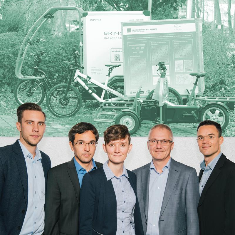 Das Projektteam "PedeListics" mit Prof. Dr.-Ing. Ralf Bogdanski (2. von rechts)