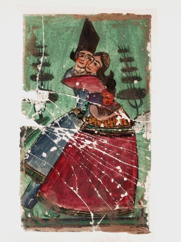 Persische Glasmalerei, Qadjaren-Zeit (19. Jahrhundert n.Chr.). 