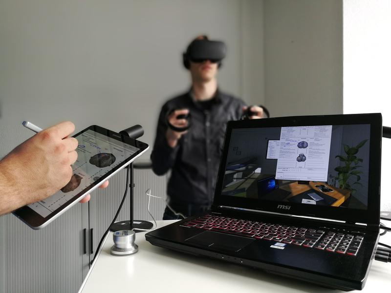 In one of the projects of the Interactive Machine Learning research department, image data of radiology are visualized using VR and medical knowledge is used to improve machine learning models via speech dialogue and digital pens.