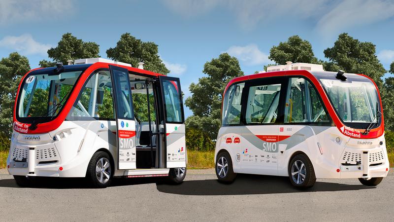 Elektrische und fahrerlose Shuttles sollen einen Beitrag zur künftigen Mobilität insbesondere im ländlichen Raum leisten. 