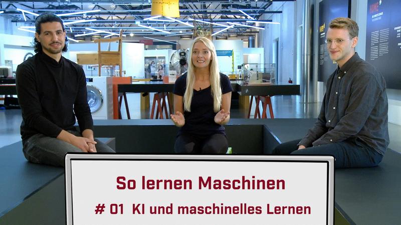 Die Studierenden Fabrizio Kuruc, Maike-Elisa Müller und Jannik Kossen erläutern in der achtteiligen Video-Tutorial-Reihe der Plattform Lernende Systeme die Grundlagen des maschinellen Lernens.