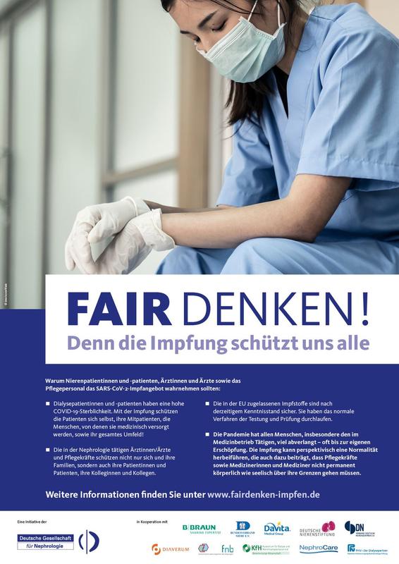 Plakat zur Aktion "Fairdenken - Impfen"
