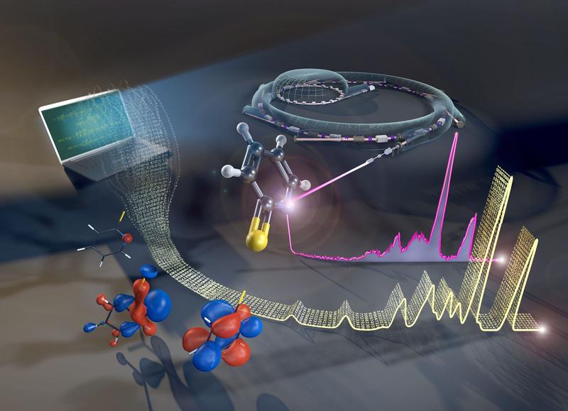 Die elektronische Struktur komplexer Moleküle kann aus RIXS-Daten an BESSY II errechnet werden.  