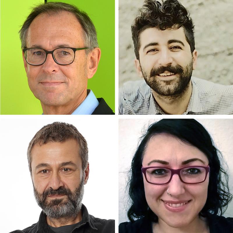 Die IKG-Forschenden Prof. Dr. Andreas Zick (li.o.), Aydin Bayad (re.o.), Dr. Ekrem Duzen (li.u.) und Elif Sandal-Önal (re.u.) untersuchen, was Türkischsein in Deutschland heute heißt. Fotos (3): Universität Bielefeld, Foto li.u.: Arti Media GmbH