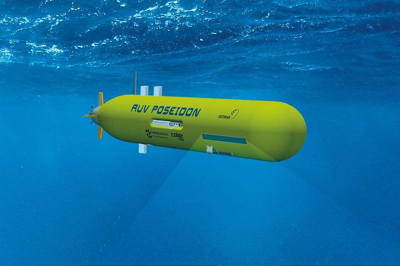 Äußerlich wird das neue AUV POSEIDON dem schon am GEOMAR betriebenen AUV ABYSS ähneln. Es wird aber mit einer eigenen Software betrieben werden.