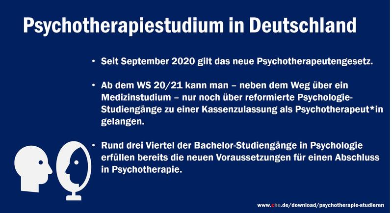 CHE kurz + kompakt - Psychotherapie studieren für Studieninteressierte