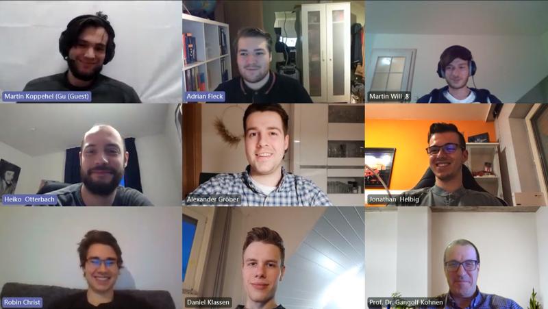 Projektarbeit in Corona-Zeiten: Teammeeting in einer Webkonferenz