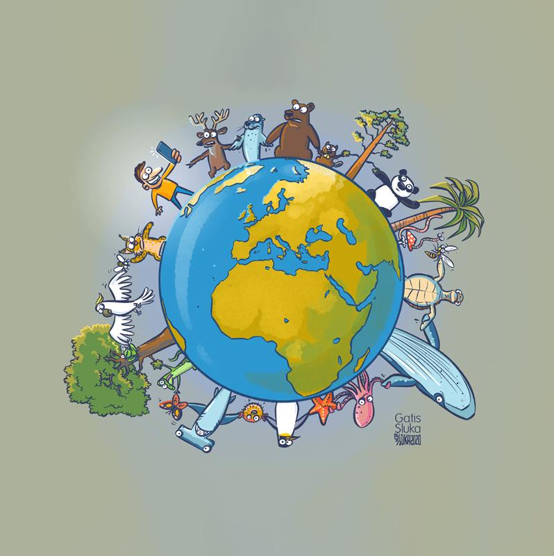 Logo Globale Koalition für Artenvielfalt #UnitedforBiodiversity (deutsch: #VereintfürBiodiversität)