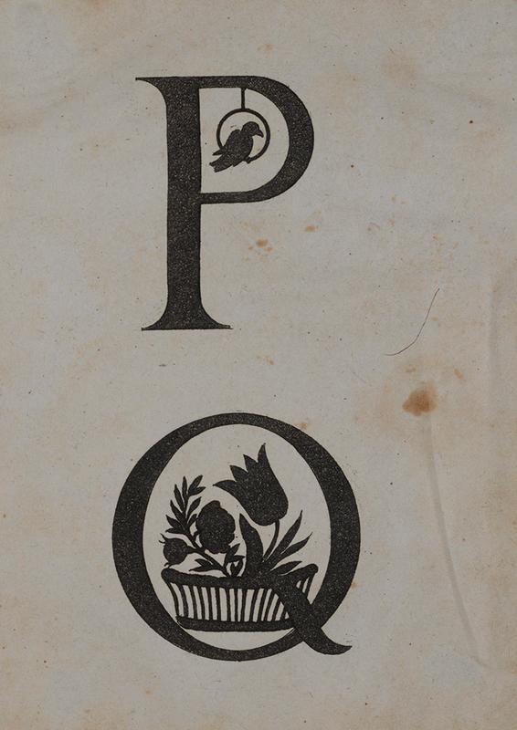 Adele Schopenhauer, Alphabet in dreizehn Bildern, Buchstaben P und Q, 1820