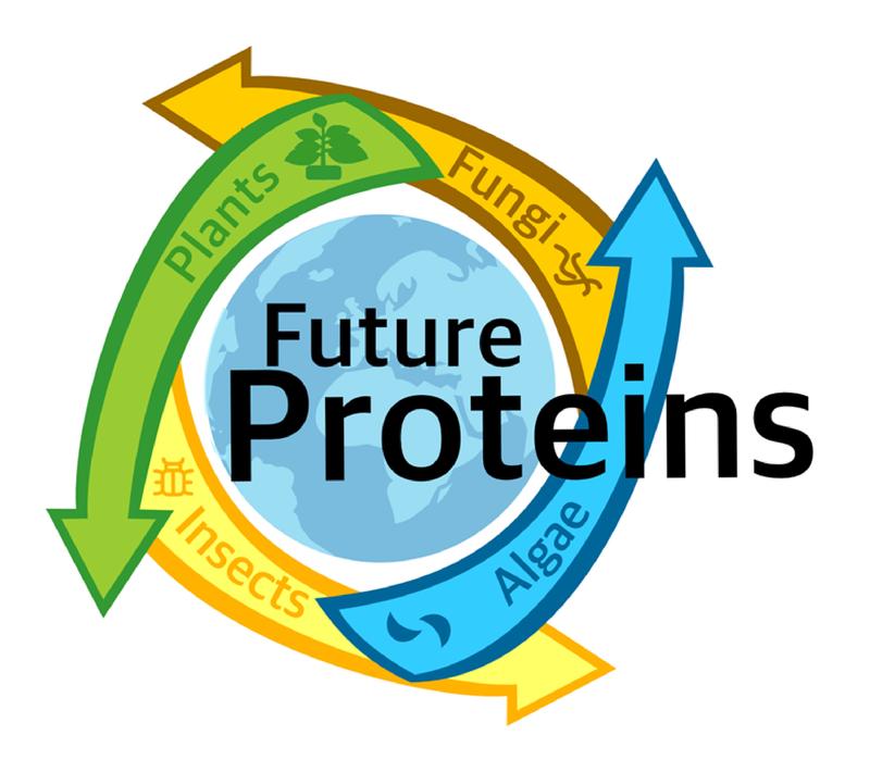 Logo des Fraunhofer-Leitprojektes ›FutureProteins‹: Entwicklung gekoppelter Agrarsysteme für eine resiliente und nachhaltige Produktion hochwertiger Lebensmittelproteine