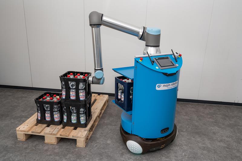 One of the projects funded by the AI Innovation Competition is developing technology for robotic-based gripping of beverage crates.