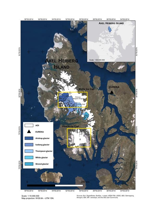 Untersuchungsobjekt White Glacier auf der Axel-Heiberg-Insel
