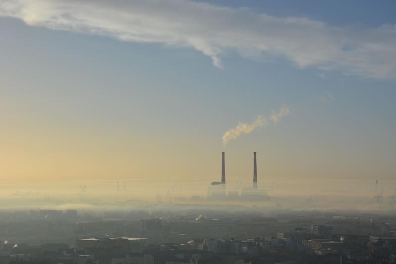 Smogwolke über der Normandie