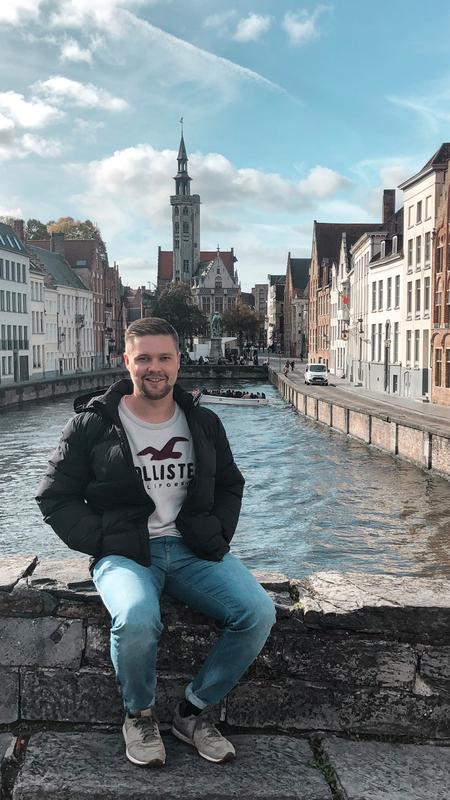 JMU-Student Lukas Kreß in Gent.