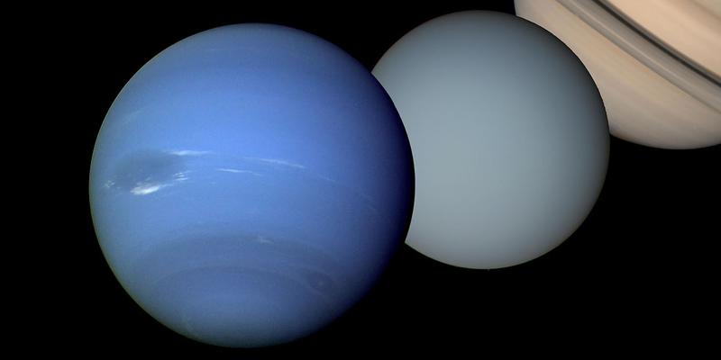 Neptun und Uranus sind die äussersten zwei Planeten unseres Sonnensystems und zwei Gasriesen.
