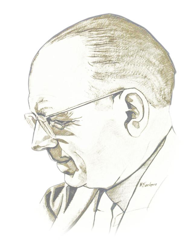 Ernst Haage Portrait gezeichnet von Harald Beckers