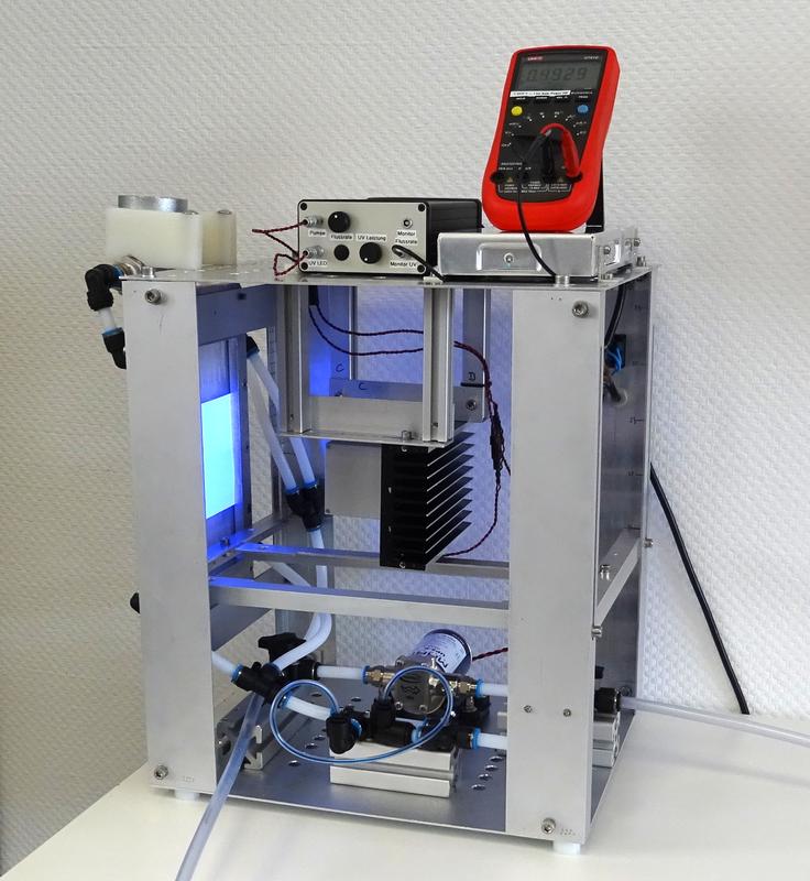 Prototyp des Messstands für großformatige Proben.