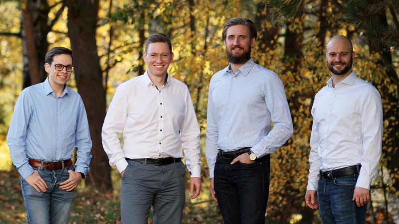 The founding team (from left to right): Tim Burr, Tobias Ludwig, Michael Schwarz and Dr. Max Birtel. 