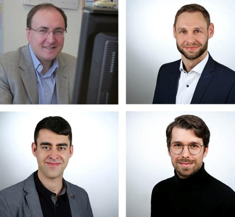 Das Ilmenauer XILforEV-Forscherteam: Projektleiter Dr. Valentin Ivanov, Viktor Schreiber, Florian Büchner und Christoph Lehne (v.l.n.r., v.o.n.u.)