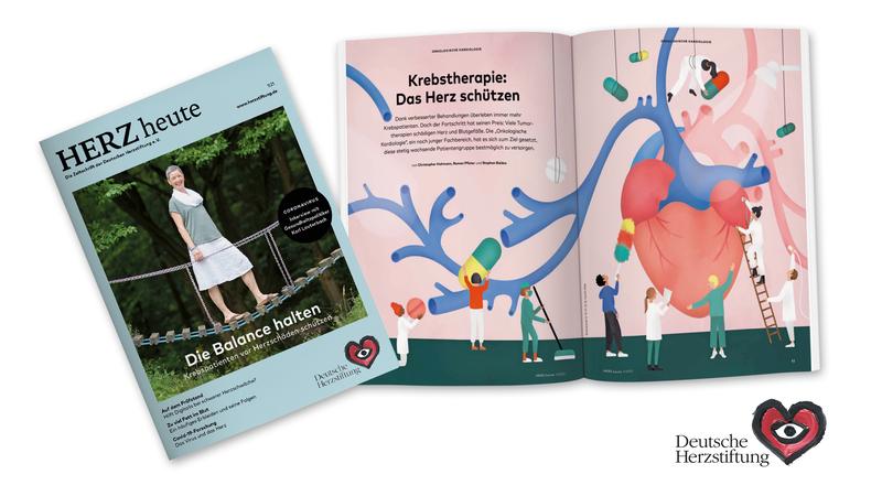 Die aktuelle Ausgabe von HERZ heute, die Zeitschrift der Deutschen Herzstiftung.