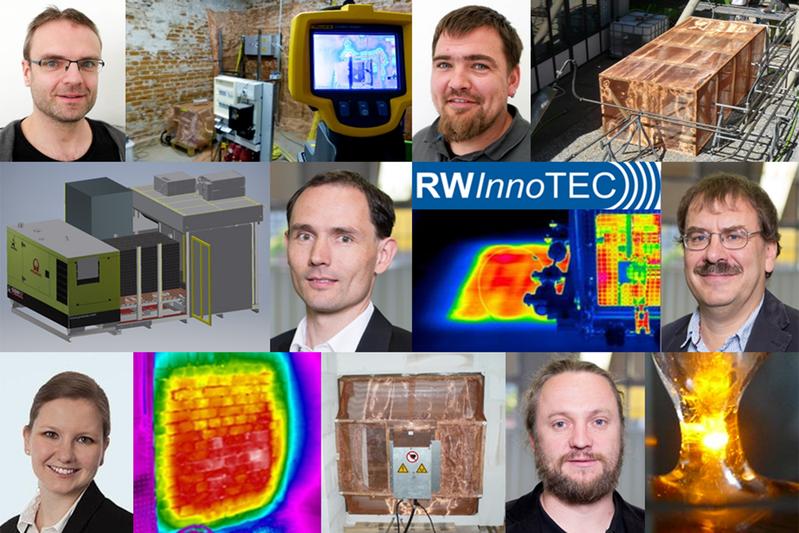 RWInnoTec-Gründer-Team: oben: Frank Holzer und Christian Hoyer; Mitte: Markus  Kraus und Ulf Roland; unten: Maria Kraus und Ulf Trommler