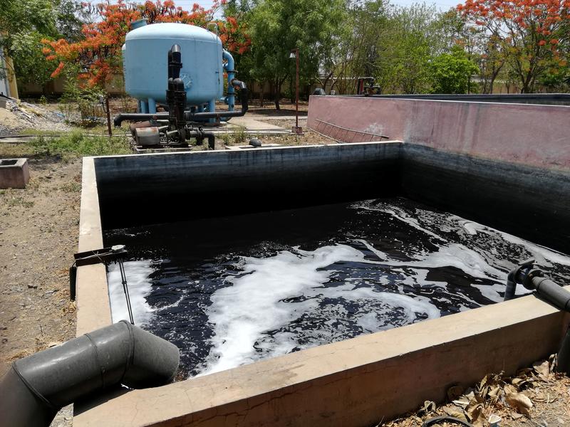 Wastewater treatment plant in India.