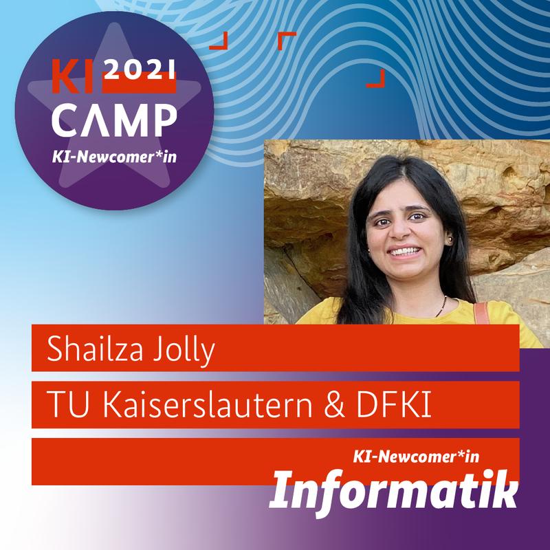 Shailza Jolly, Doktorandin an der TU Kaiserslautern und am DFKI, ist Gewinnerin in der Kategorie Informatik beim KI Camp 2021. 
