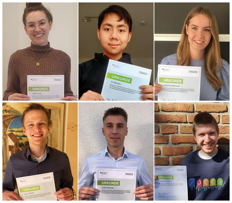 Name v.l. Selina Gaar, Vu Nguyen, Julia Hundertmark, u. Sven Posner, Justin Scierski, Christian Schwinne