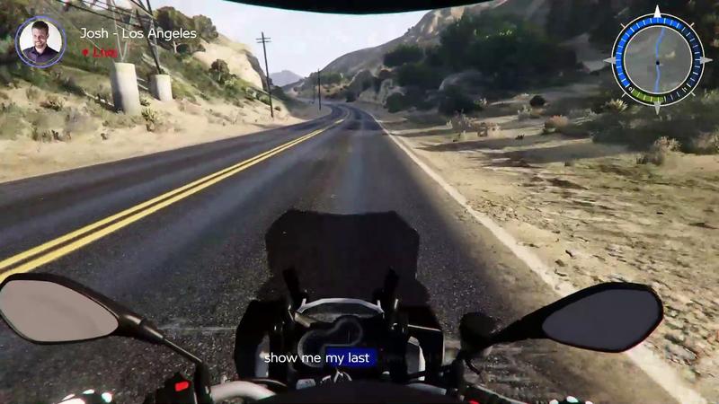 Im Video des Projekts "Horizon" wird ein Motorradfahrer auf einer Stadttour per Computertechnik nach Kalifornien versetzt. Die Daten der Simulation werden auf die echte Umgebung projiziert, um Unterschiede in der Streckenführung auszugleichen.  