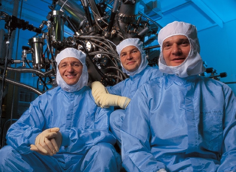 Die Stifterverbandspreisträger Dr. Harald Schneider, Joachim Fleißner und Dr. Martin Walther (von links).