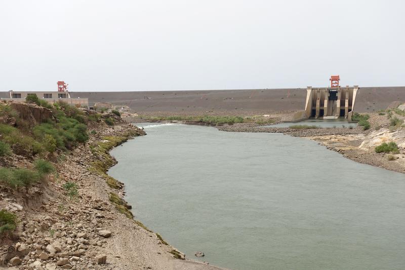 Staudamm am Fluss Upper-Atbara im Sudan. Präzise saisonale Niederschlagsprognosen ermöglichen einen optimierten Betrieb. 