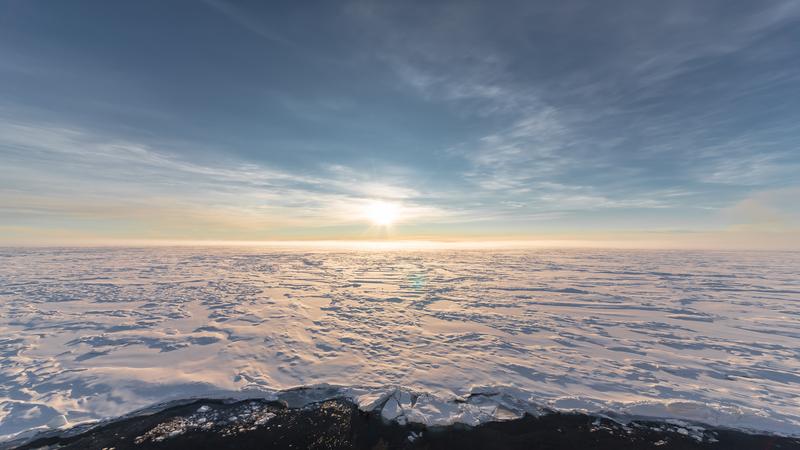 Arctic pack ice boundary