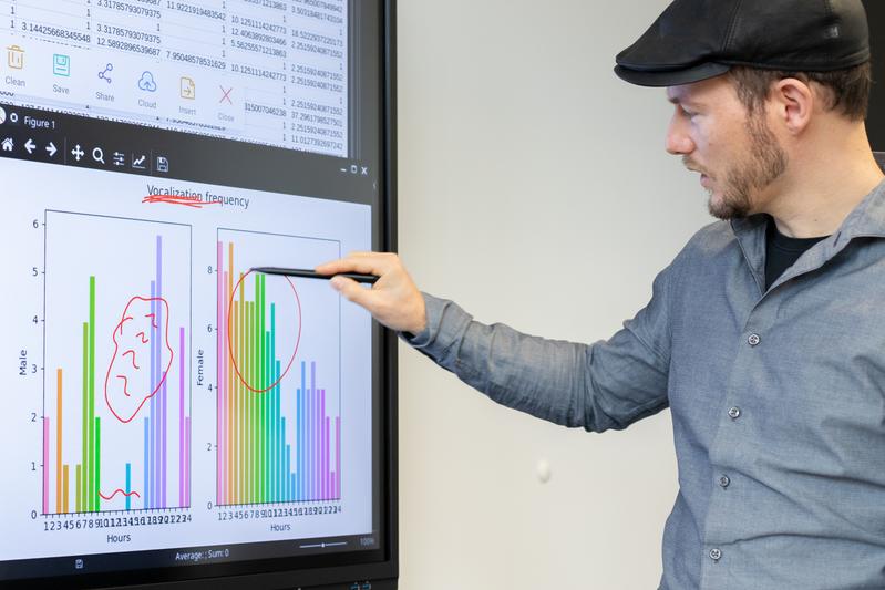 Im Studiengang Data Science lernen Studierenden unter anderem medizinische Daten zu analysieren und auszuwerten. Dazu gehört zum Beispiel das Problem von Detektionsgrenzen anhand von Geräuschdaten, die Prof. Tim Kacprowski, erläutert.