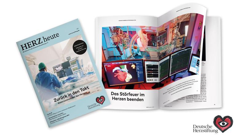 Störfeuer im Herzen beenden: Die Therapie von Herzrhythmusstörungen bildet den Themenschwerpunkt der aktuellen HERZ heute-Ausgabe. 