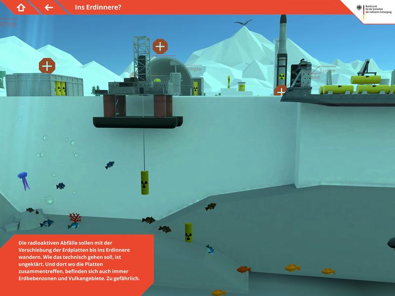 Ein Bild der App „endlagersuche:360°“ des Bundesamtes für die Sicherheit der nuklearen Entsorgung (BASE)