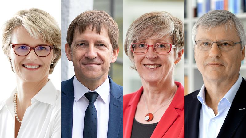 Live im Netz: Bundesforschungsministerin Anja Karliczek diskutiert mit Dr. Jürgen Eck, Prof. Dr. Bettina Siebers und Prof. Dr. Karl-Erich Jaeger.