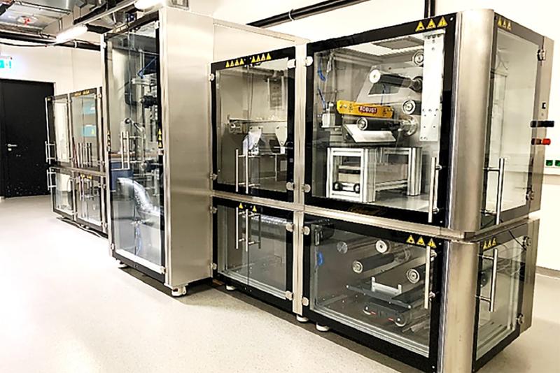Ab Sommer 2021 werden am Fraunhofer ILT Laser-prozesse für die Batteriefer-tigung in einem eigenen Batteriezentrum erforscht. Im Bild: Rolle-zu-Rolle An-lage. 