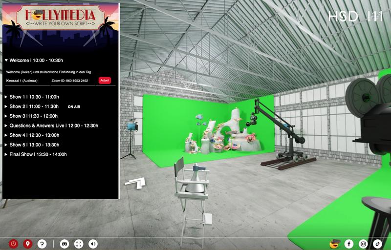 Der Fachbereich Medien der HSD lädt zum 2. virtuellen Medien-Informationstag "Studio5" ein.